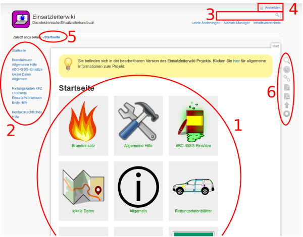 Startseite des Einsatzleiterwikis